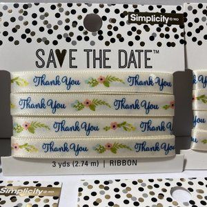 Thank You Ribbon Flowers Floral Crafts Wedding 10 Pack